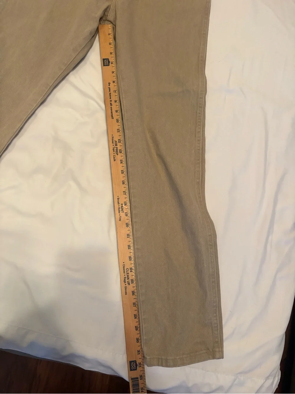 Wrangler Men’s 31x34 Tan Khaki Straight Leg Jeans 100% Cotton